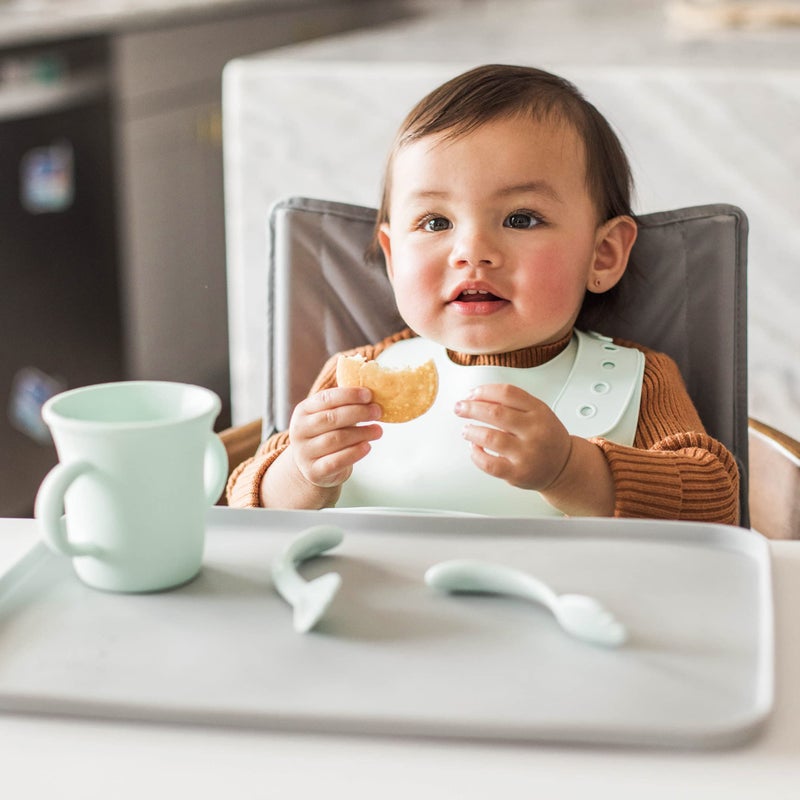 green sproutsÂ® Silicone Learning Cup, 12mo+, Platinum-cured Silicone, Sterilizer Safe, Tested for Hormones - Blueberry, 7 Ounce - Image 2