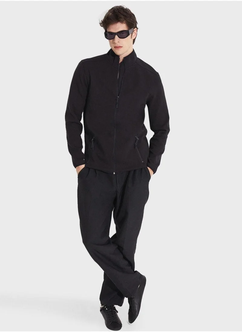 JUNE Essentail Full Zipper Sweatshirt