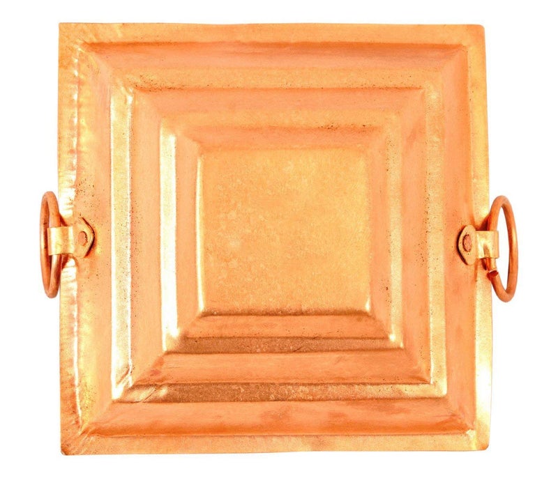 Shri Anand 100 Pure Copper Hawan kund Hindu Pooja Two SideHandles 7inch - Image 1