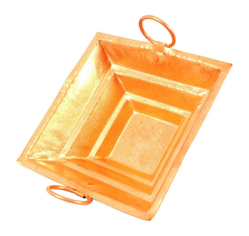 Shri Anand 100 Pure Copper Hawan kund Hindu Pooja Two SideHandles 7inch - Image 3