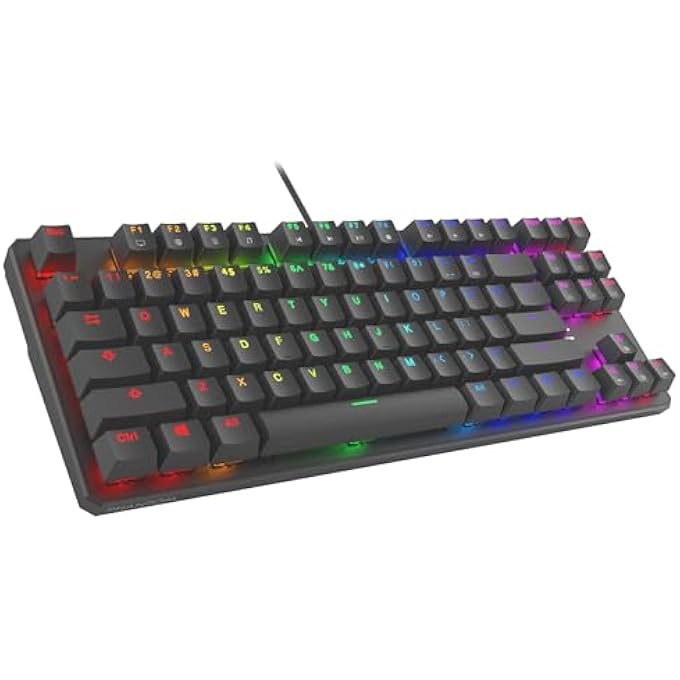 TECWARE PHANTOM 87 KEY MECHANICAL KEYBOARD, RGB LED, OUTEMU RED SWITCH - Image 1