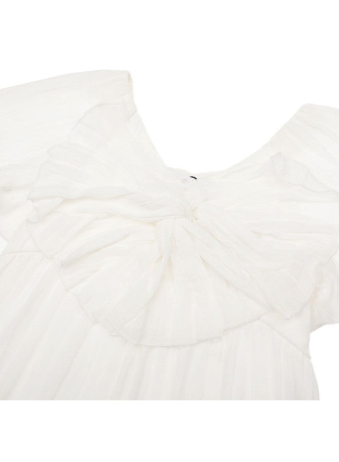 Zara فستان شفاف بأكمام منتفخة أنيقة وجميلة للفتيات - Image 4