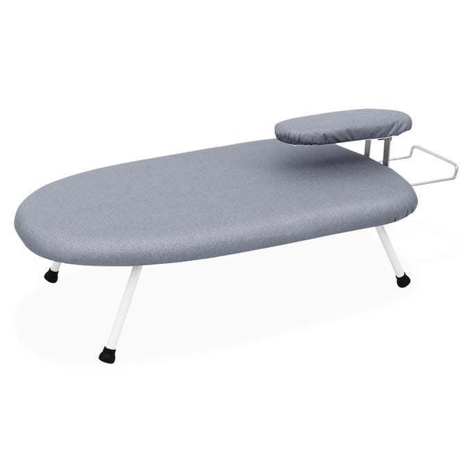 TABLETOP IRONING BOARD 236 L X 14W X 7H WITH REMOVABLE SLEEVE BOARD FOLDING LEGS COTTON COVER TRAVEL COUNTERTOP IRON BOARD