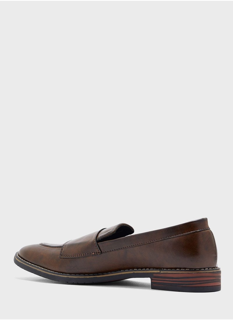 Robert Wood - Monk Strap Details Formal Slip Ons - Image 1