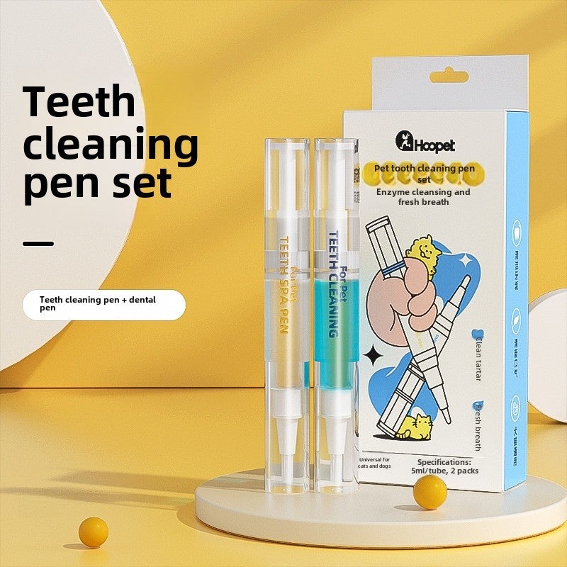 Generic Dog Dental Cleaning Pen, Bad Breath Remover, Pet Oral Care Tooth cleaning pen + tooth beauty pen 