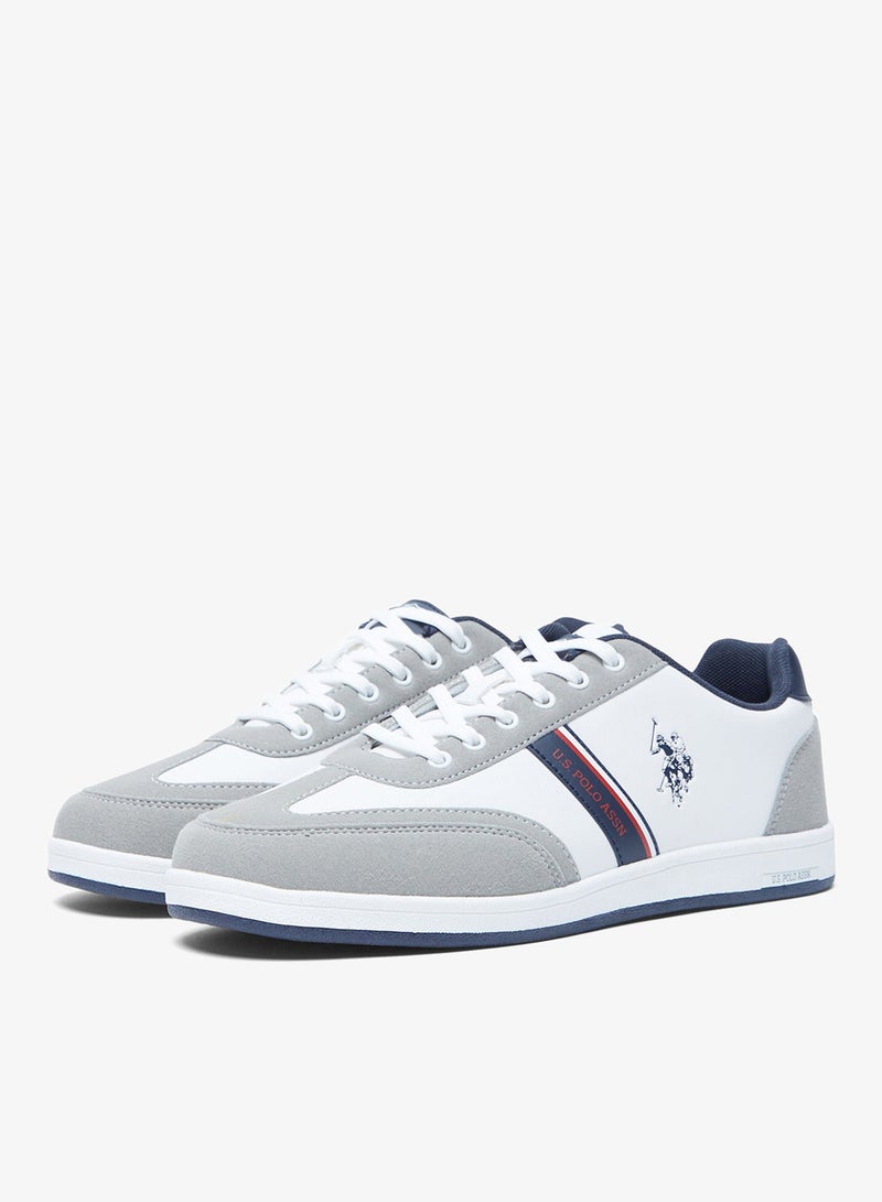 U.S. Polo Assn. Men's White Low-Top Sneakers,Lightweight Shoes Casual for Classic Look - Image 3