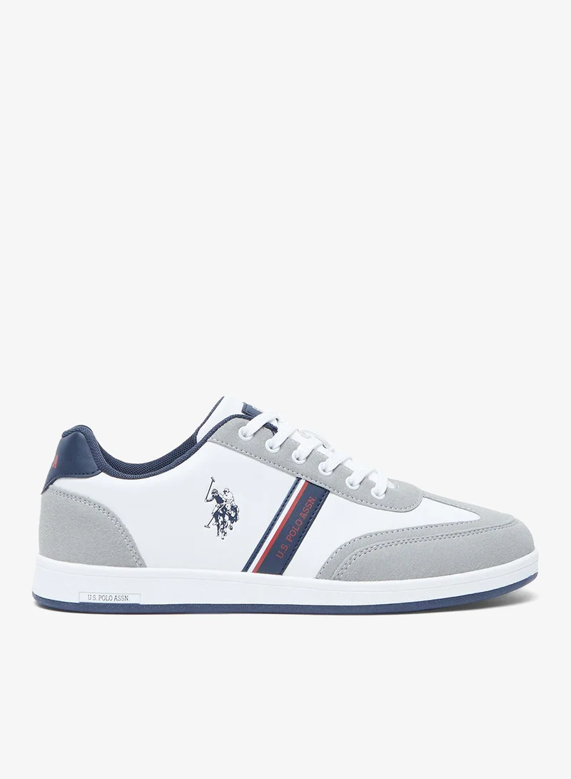 U.S. Polo Assn. White Men's White Low-Top Sneakers,Lightweight Shoes Casual for Classic Look for Men | Best Price UAE