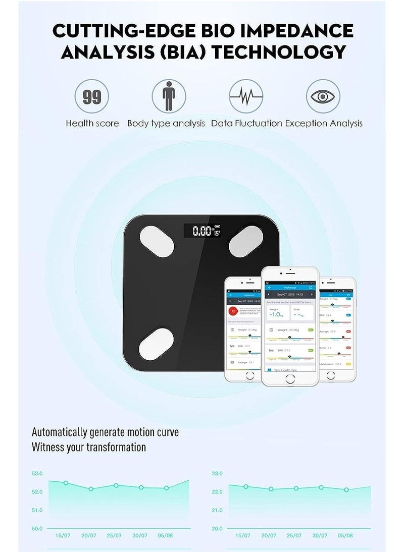 Generic - Bluetooth Body Fat Scale Smart Bathroom Digital Scale High Precision Weight Scale - Image 1