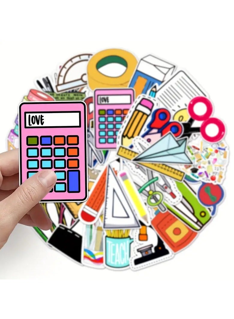 جلوسكي 50pcs من ملصقات القرطاسية الملونة والمقاومة للماء-مثالية لزجاجات المياه وأجهزة الكمبيوتر المحمولة وسجلات القصاصات وأكثر من ذلك! - Image 4