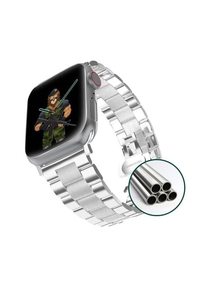 Green House Green Mettalic Grande Acero Correa Bracelet for Apple Watch 42 / 44mm - Silver  - Image 3