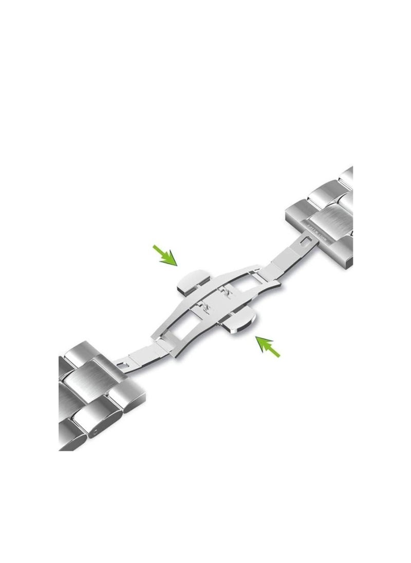 Green House Green Mettalic Grande Acero Correa Bracelet for Apple Watch 42 / 44mm - Silver  - Image 5