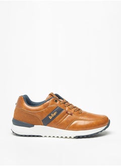 Lee Cooper حذاء رياضي رجالي برباط للكاحل منخفض مع تفاصيل لوحة مطبوعة بالشعار  - Image 3