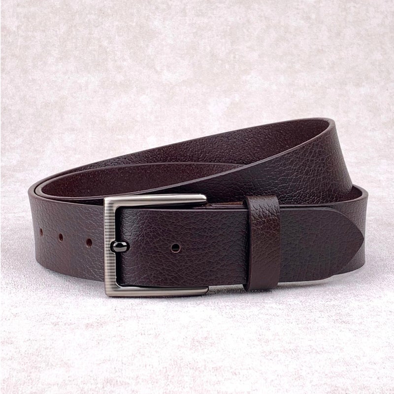 كلاسيك ميلانو جلد طبيعي طباعة حزام تكساس (بني) من جلد ميلانو - Image 1