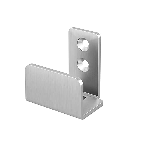JUBEST Stainless Steel Floor Guide Wall Mount Sliding Barn Door Hardware Up to 1-3/8"W 1-1/4"H - Image 1