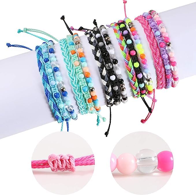 YANMIN 15pcs Braided Beaded Friendship Bracelets for Teens Girls Handmade Stackable Woven Cute Girls Bracelets Teenager Pinata Goody Bag Stocking Stuffers Tween Birthday Christmas Party Favors - Image 2