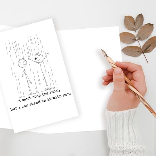 ICOOLYI Thoughtful Sympathy Card for Loss of Loved One｜Encouragement and Condolence Card with Envelope – Heartfelt Support Gift for Friend, Family, or Coworker - Image 3