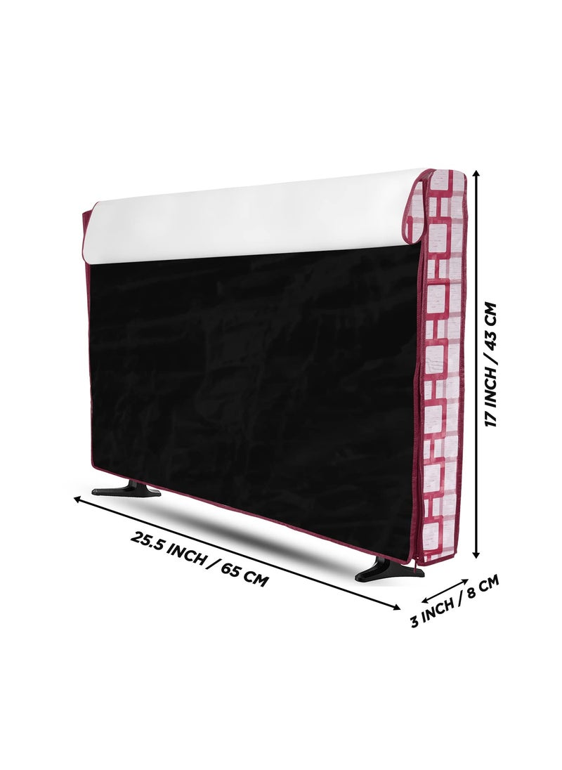 E-Retailer ERetailer Transparent LCDLED TV Protector Cover with Zipper Enclosure for 26 Inch Suitable for All Major Brand Model ColorRed Size2553x17 Inches  - Image 3