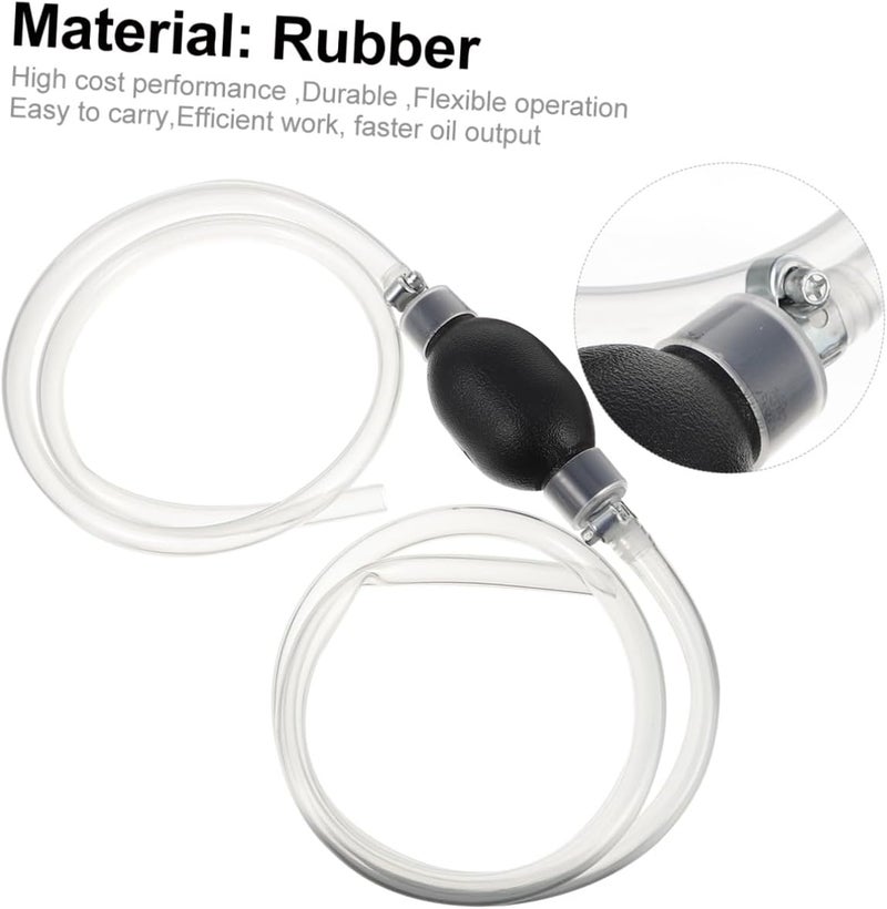 Manual Hand Fuel Pump Rubber Hose Siphon Pump for Gasoline and Oil Transfer Easy Squeeze Handle for Automotive Use - Image 3