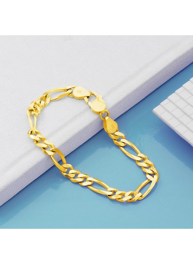 ZAVYA 925 Sterling Silver Minimal Modest Gold Plating Chain Bracelet | | Gift for Men and Boys | With Certificate of Authenticity and 925 Hallmark - Image 2