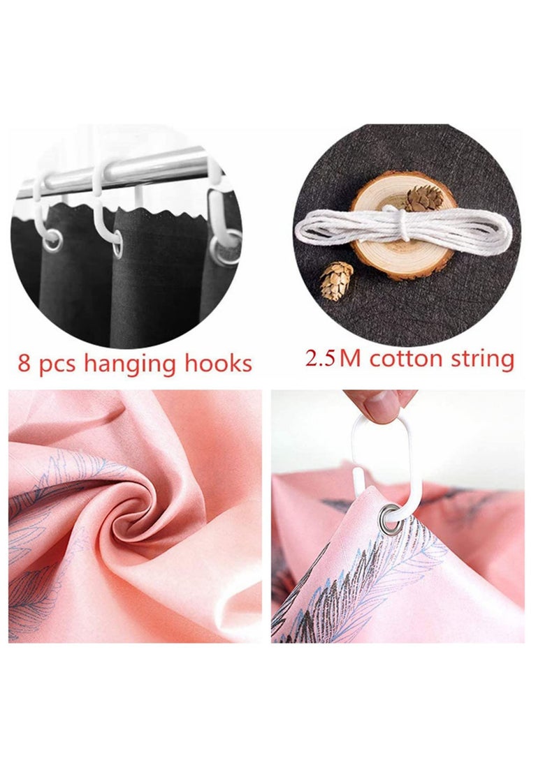 Excefore - Dormitory Bunk Bed Curtains, Dustproof Bed Canopy, Blackout Cloth Mosquito Nets Bed Tent Curtain, Dorm Sleep Privacy Bed Spread Blackout Curtains (2 Panels, Pink) - Image 1