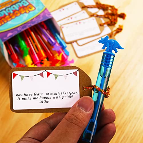Uzoxlsn 32 Piece Mini Dinosaur Bubble Wand 8 Style Dino Theme Party Favors Neon Toy for Kids Child Pinata Suffer Goodie Bags Filler School Classroom Prizes Summer Outdoor Gifts for Girl Boy - Image 5