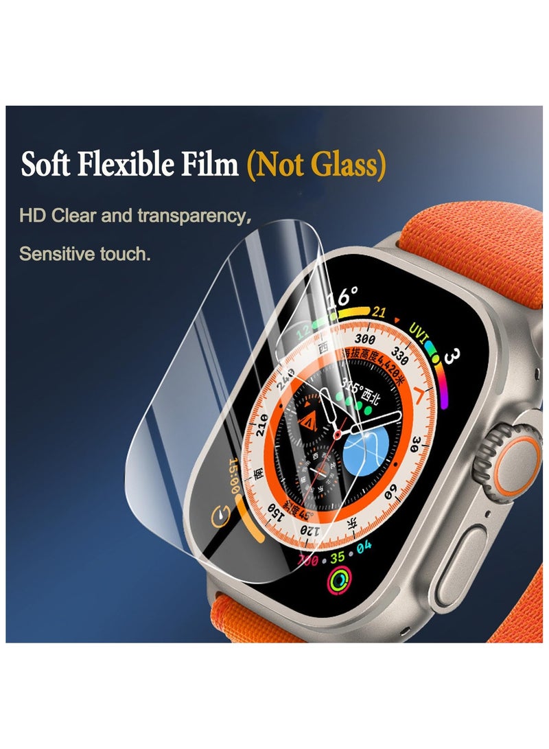O Ozone [2 Pack] Screen Protector for Apple Watch Ultra 49mm, Flexible TPU Screen Protector Shockproof Full Screen Coverage Bubble Free Anti-Scratch HD Film  - Image 5