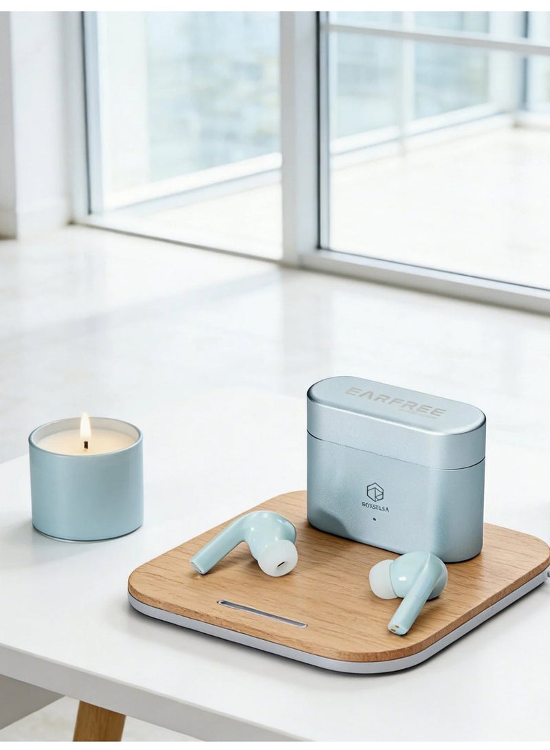 ROSESELSA Earfree i5 true wireless earbuds， Earbuds with Noise Cancellation, TWS Bluetooth Earphones, 48dB ANC Earbuds, 50H Battery, 54ms Gaming Earbuds, Airbuds, In Ear Earbuds, Aluminum Case, LDAC Hi-Res - Image 2