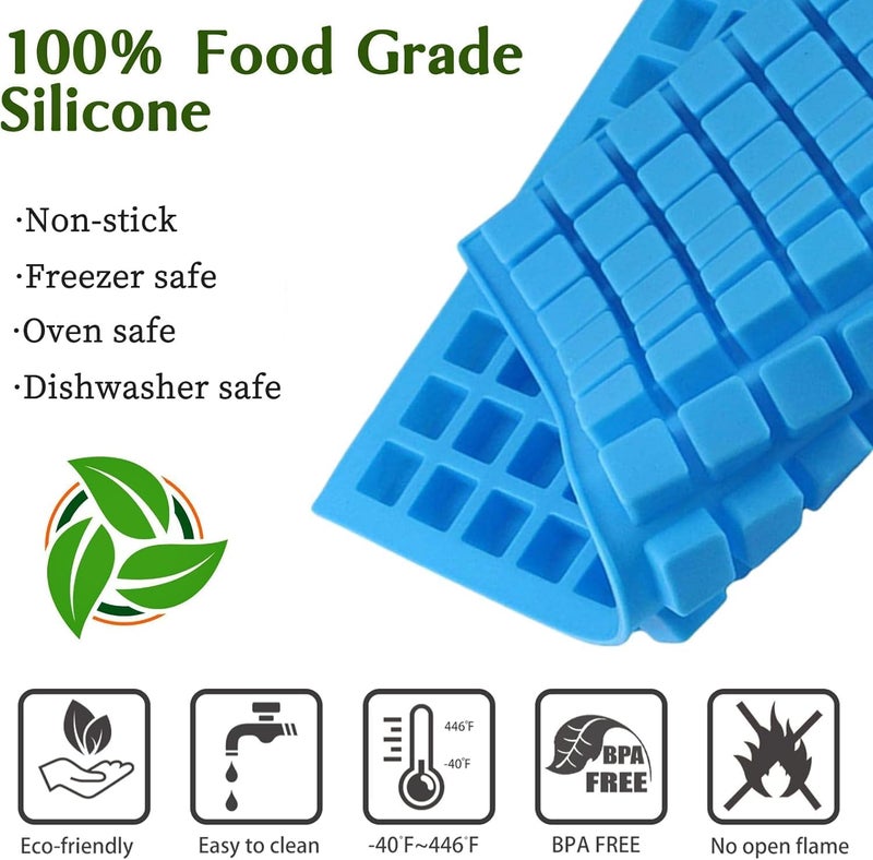 LEGACYCART 126 Cavity Mini Square Silicone Mould with 2 Droppers for Candy Chocolate Gummy Caramel Ganache Ice Cubes Jelly Truffles Pralines Marshmallow Sour Chewable Candy Cake Decor - Image 3