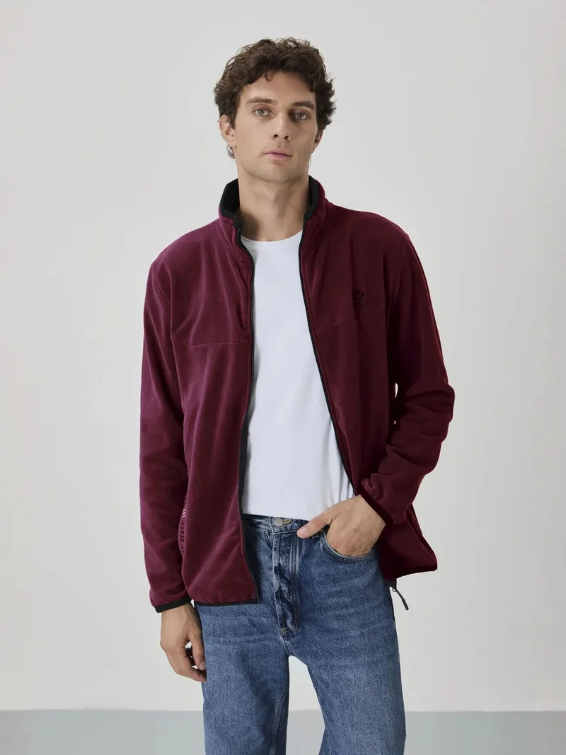 تومي لايف TOMMY Men's Plush Zip-front Sweatshirt