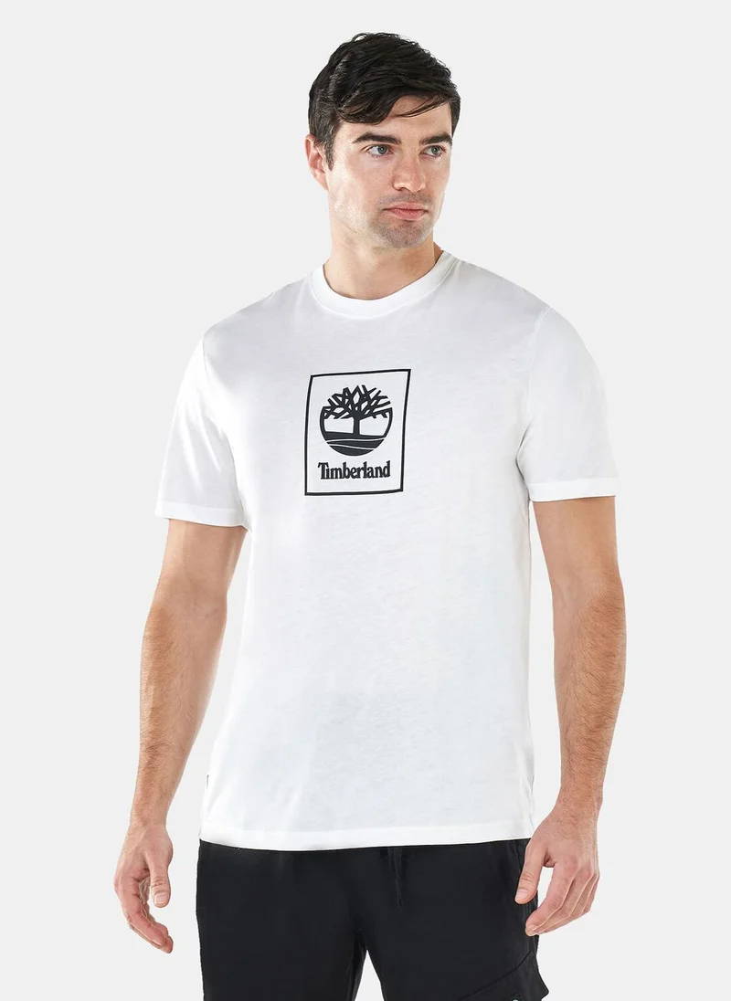 Timberland Men's Stack Logo Print T-Shirt