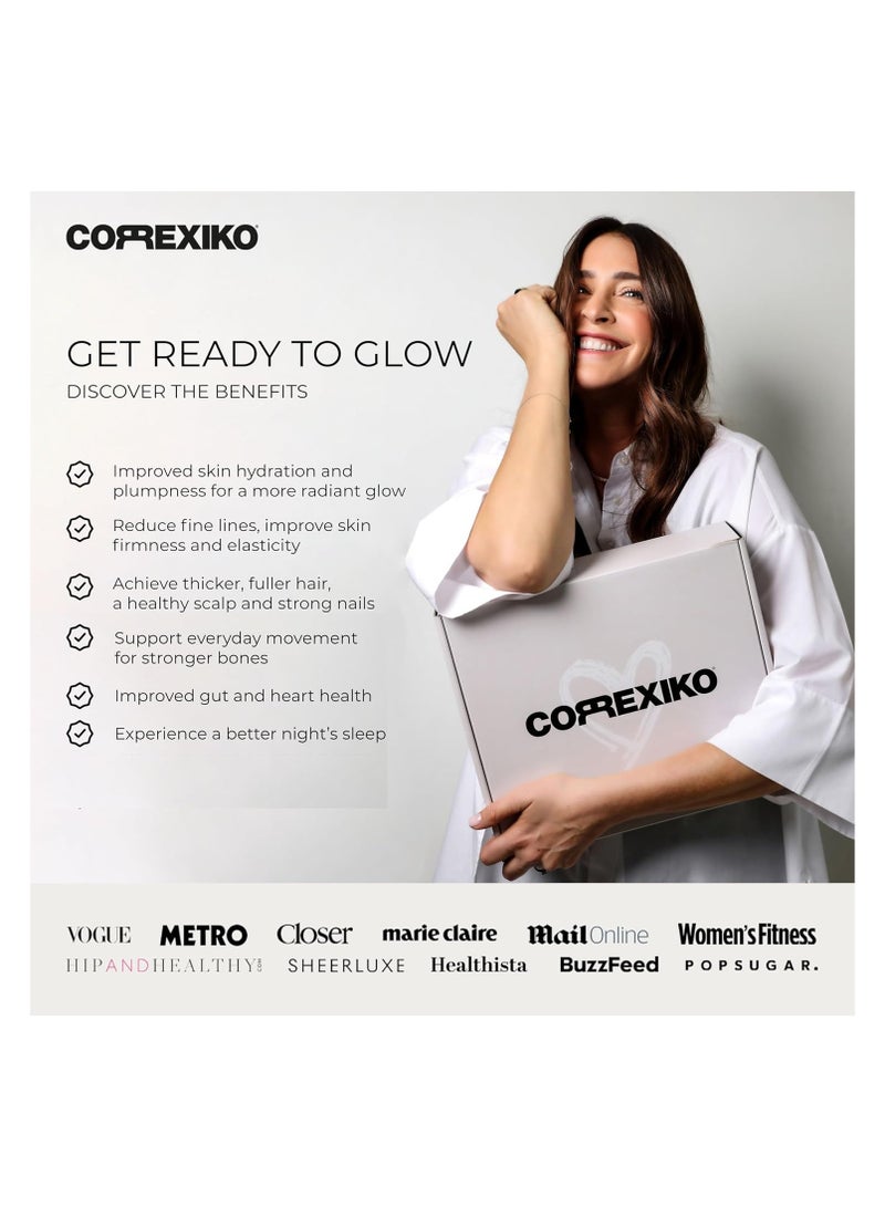 CORREXIKO Marine Collagen Supplement Pills - Hair, Skin & Nails - 1800mg Hydrolyzed Peptides per Serving - Added Hyaluronic Acid, Vitamin C & Minerals - For Men & Women - 120 Capsules 30 Day Supply - Image 2