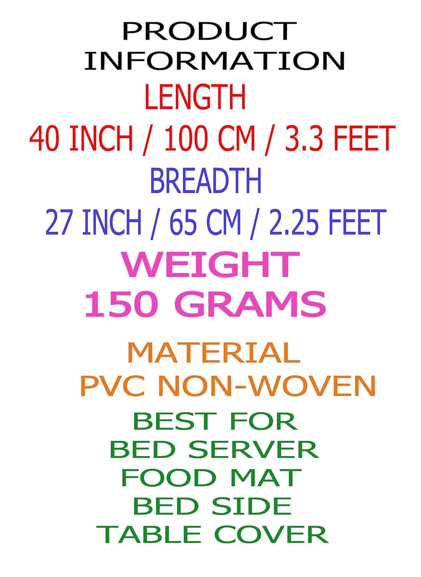 Ecosoft - EcoSoft Stain Free Oil and Waterproof Bed Server Food Mat | 27 x 40 INCHES | 65 x 100 CM (Fabric 042) - Image 1
