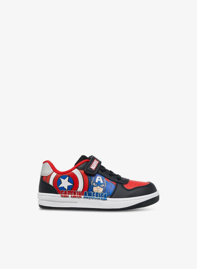 MARVEL NAVY Captain America Print Sneakers With Hook And Loop Closure for Men | Best Price UAE