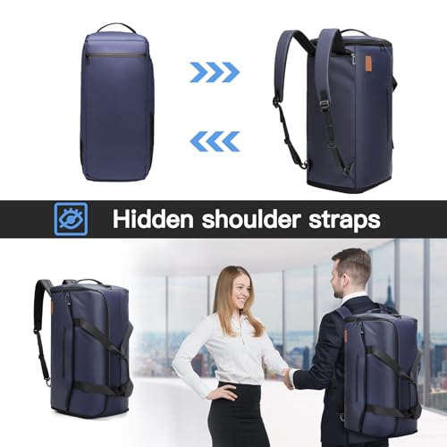 Moulyan Garment Bags for Travel,45L Carry on Convertible Garment Duffle bag for Men Women - 3 in 1 Hanging Suit Travel Bag with Shoulder Strap - Image 5