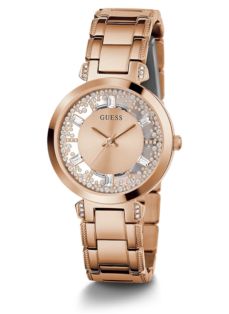 GUESS - Women's Analog Round Stainless Steel Watch GW0470L3 - 33 mm - Rose Gold - Image 1