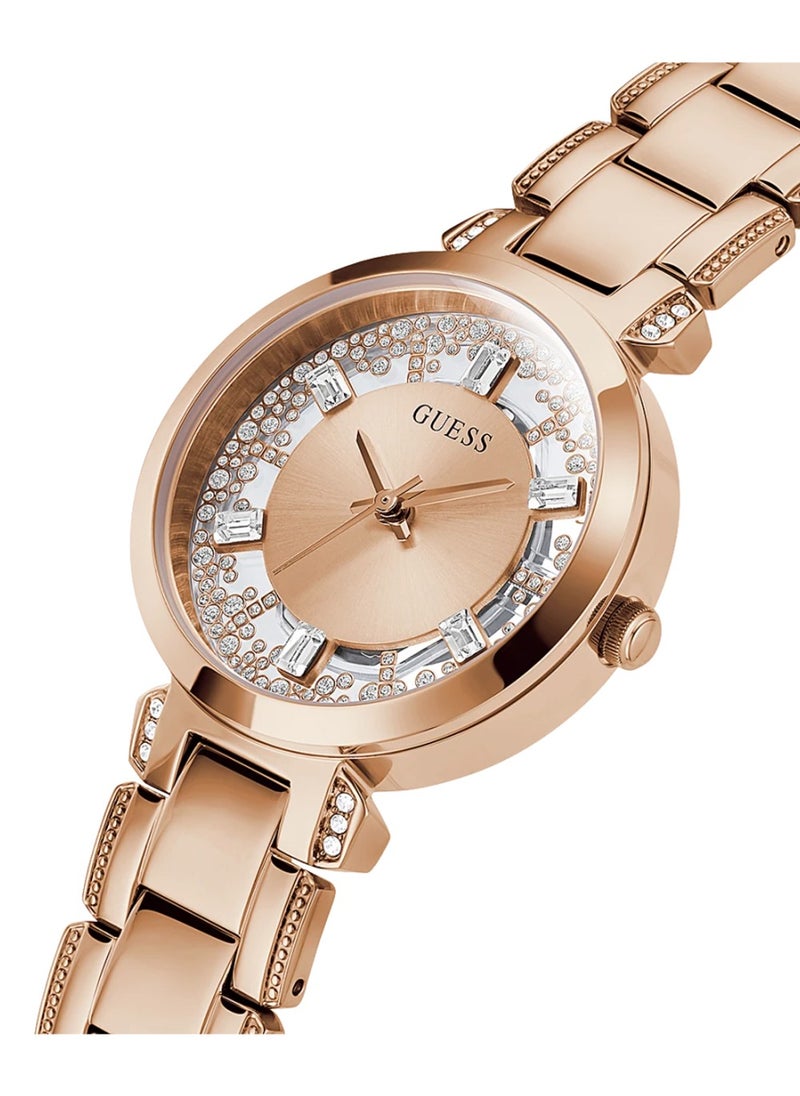 GUESS - Women's Analog Round Stainless Steel Watch GW0470L3 - 33 mm - Rose Gold - Image 1