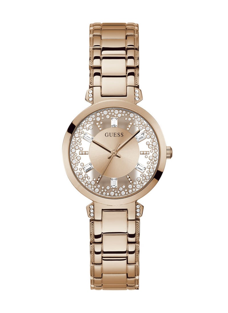 GUESS - Women's Analog Round Stainless Steel Watch GW0470L3 - 33 mm - Rose Gold - Image 1