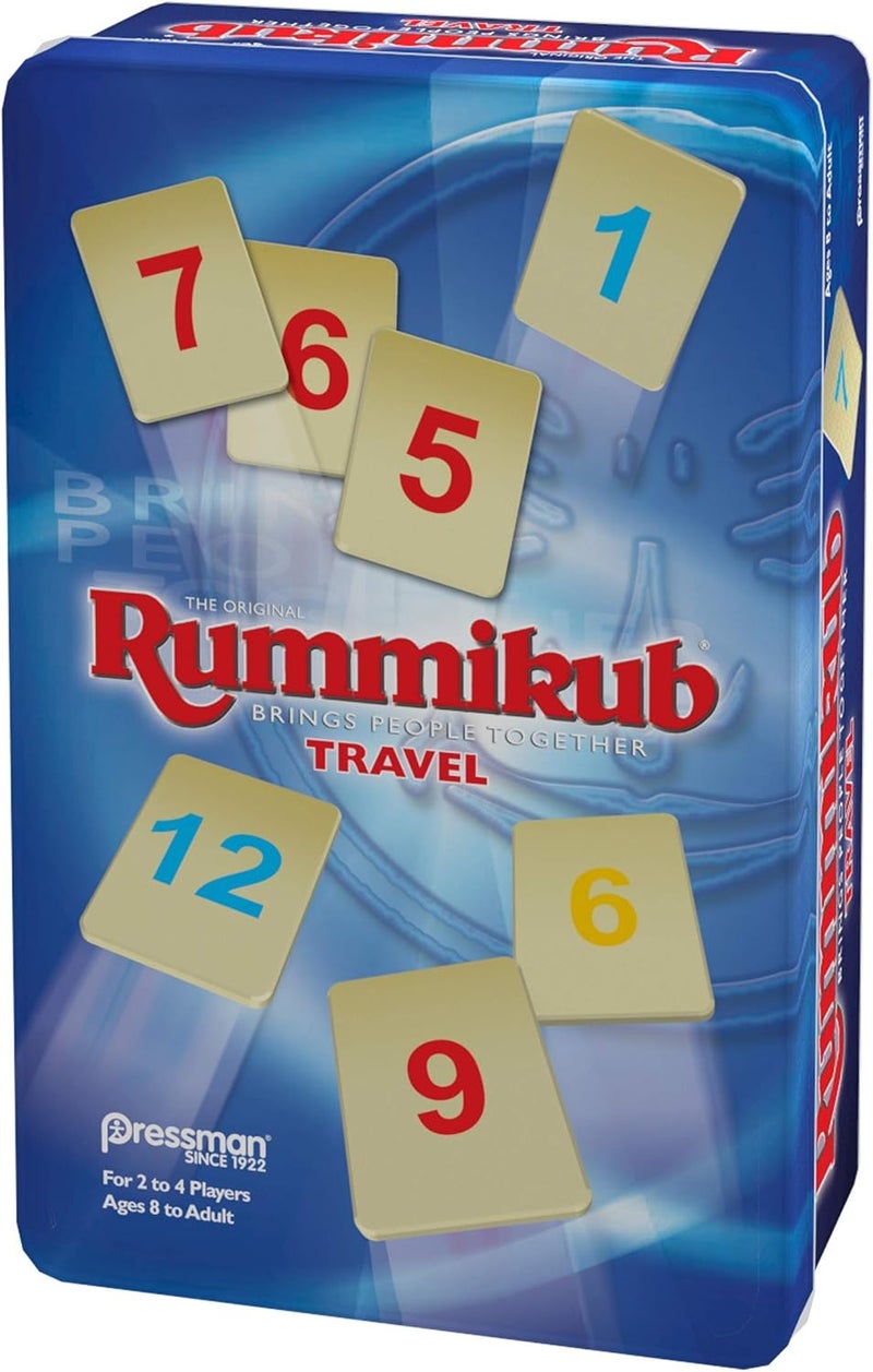 Pressman Rummikub in Travel Tin - The Original Rummy Tile Game by , Blue (B07GLGBW9X) - Image 4