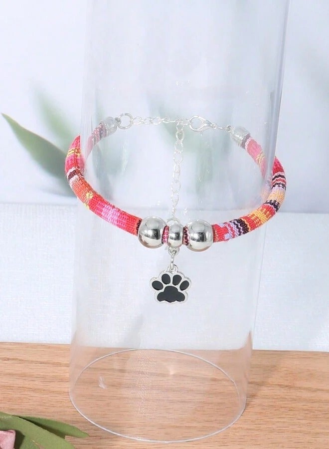 Cute Cat Collar With Cat Paw Pendant, Adjustable Size, Anti-Choking, Suitable For Cats And Other Small Pets. - Image 2