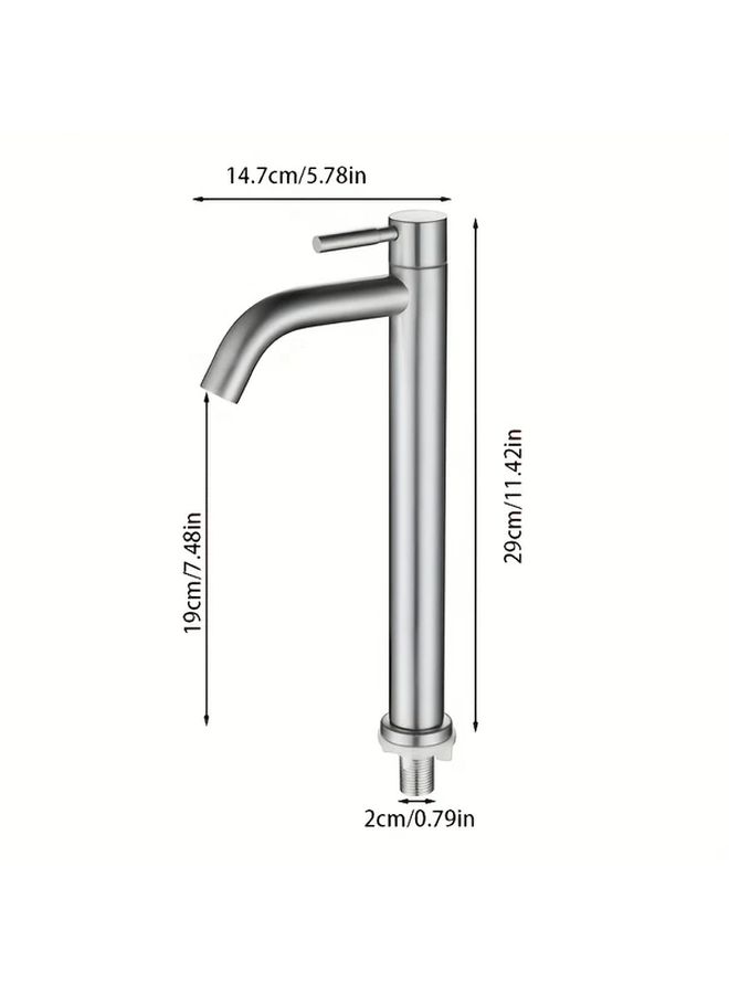 Black Stainless Steel 11 42 Inch Elongated Bathroom Sink Faucet Single Chilled Water Brass Spool For Kitchen And Dresser - Image 3