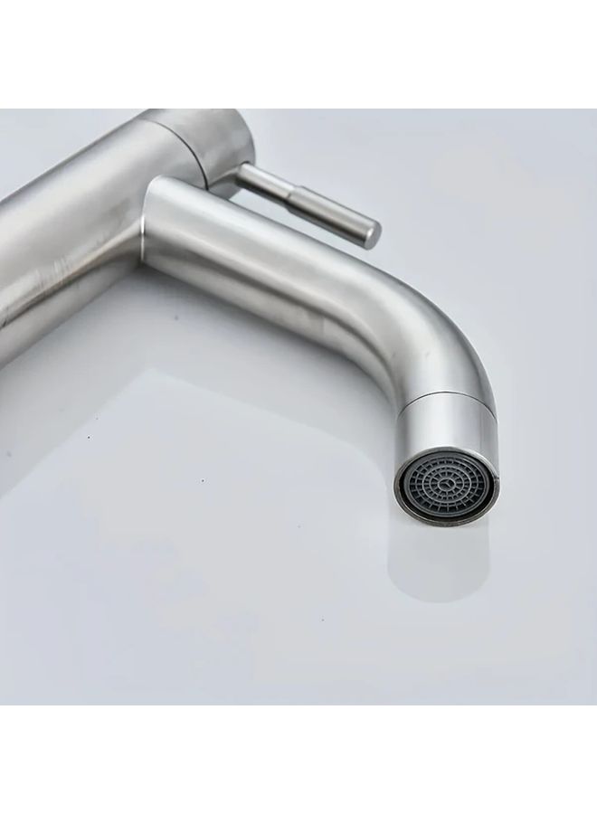 Black Stainless Steel 11 42 Inch Elongated Bathroom Sink Faucet Single Chilled Water Brass Spool For Kitchen And Dresser - Image 4