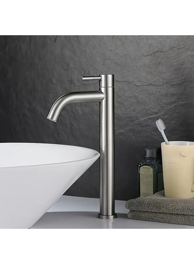 Black Stainless Steel 11 42 Inch Elongated Bathroom Sink Faucet Single Chilled Water Brass Spool For Kitchen And Dresser - Image 1