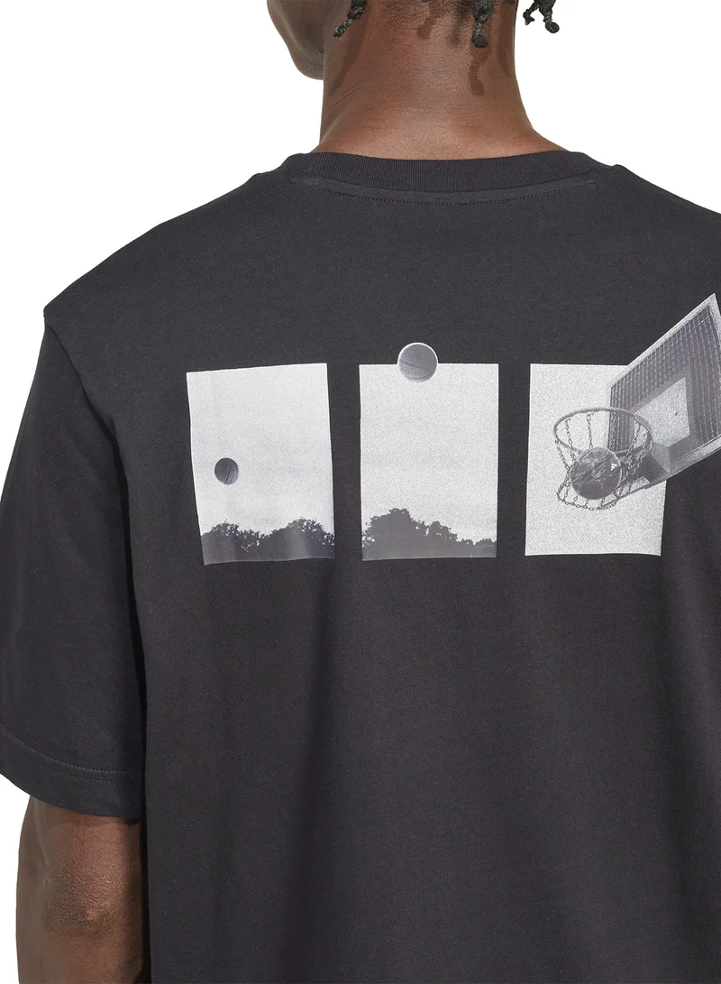 Adidas Lens Power Of Three Hoop Graphic T-Shirt