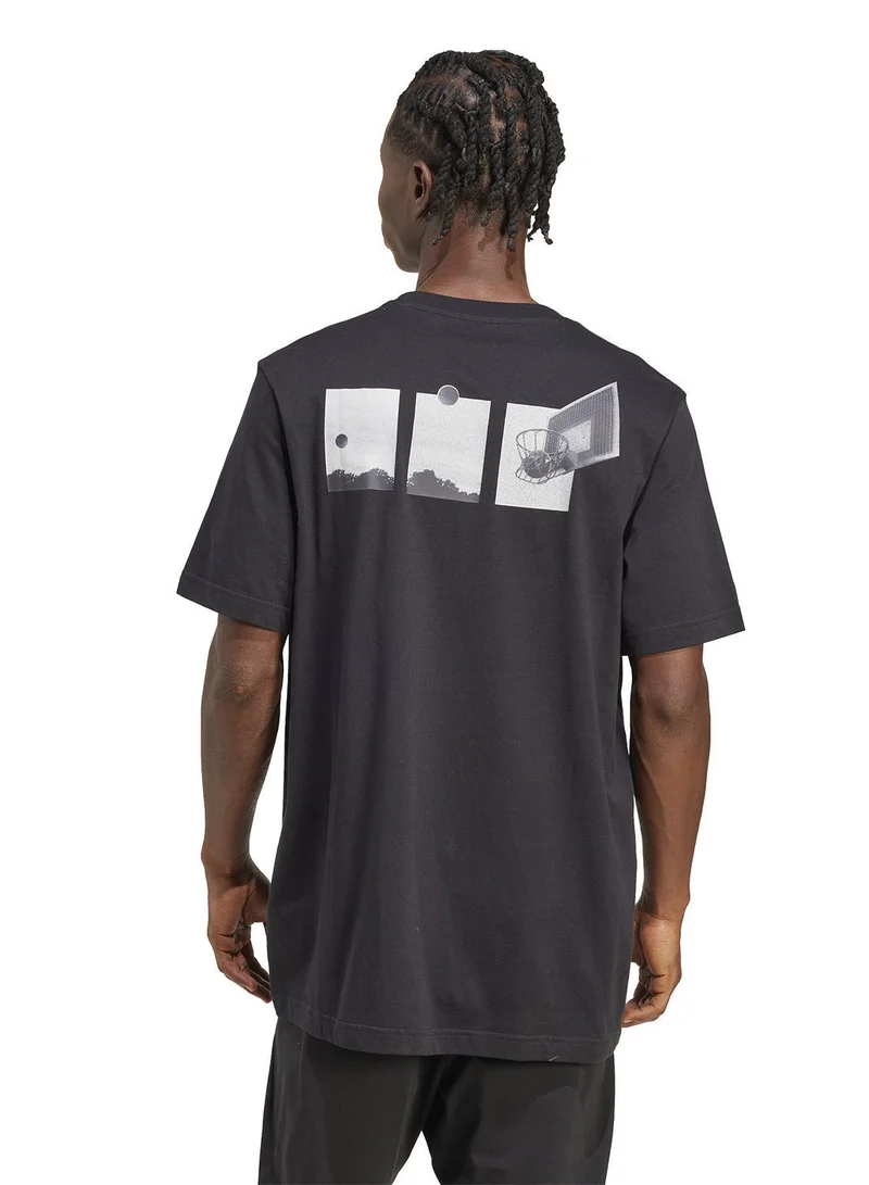 Adidas Lens Power Of Three Hoop Graphic T-Shirt