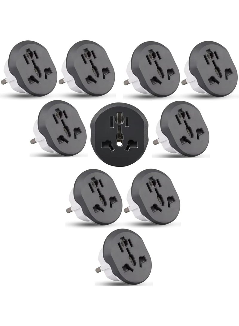 3-prong socket adapter compatible with all types of plugs (10-pack) - Image 1