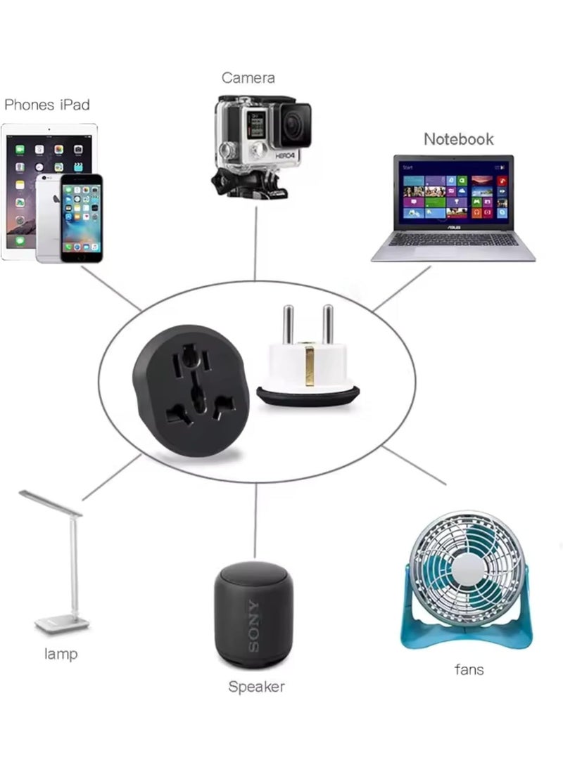 3-prong socket adapter compatible with all types of plugs (10-pack) - Image 2