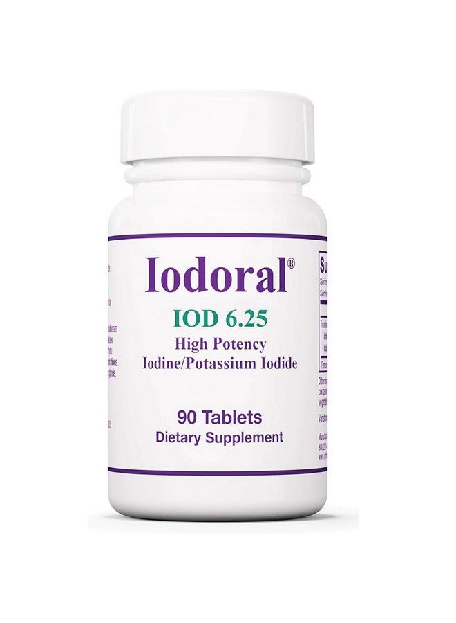 Optimox Iodoral 6.25 mg - Iodine Supplements for Thyroid Support, Potassium Iodide Tablets, Lugol Solution, Daily Vitamins and Minerals, High Potency Iodine Tablets - 90 Tablets 1-Pack - Image 1