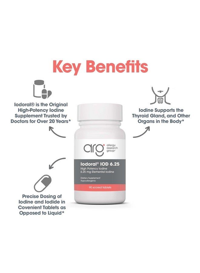 Optimox Iodoral 6.25 mg - Iodine Supplements for Thyroid Support, Potassium Iodide Tablets, Lugol Solution, Daily Vitamins and Minerals, High Potency Iodine Tablets - 90 Tablets 1-Pack - Image 2