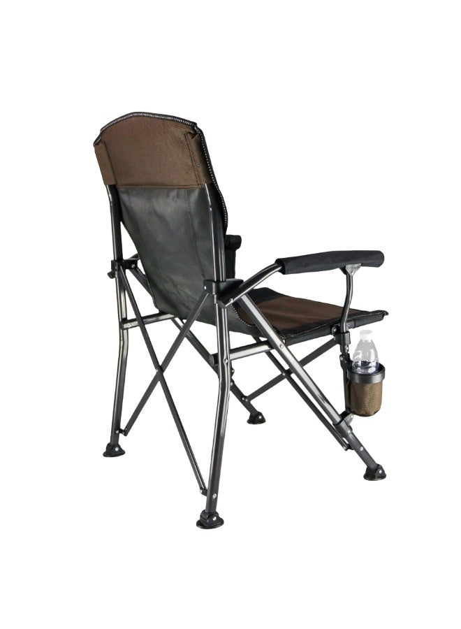 كادي ون كرسي تخييم قابل للطي، كرسي خارجي بمساند للذراع مع حقيبة تخزين جانبية وحامل أكواب، كرسي صيد - Image 4