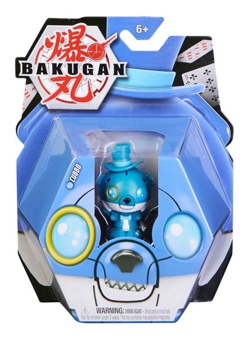 BAKUGAN Bakugan Cubbo Figure Set. It Includes 1 Bakugan Figure, 2 Baku Cores, 1 Accessory, and 1 Character Card - Image 1
